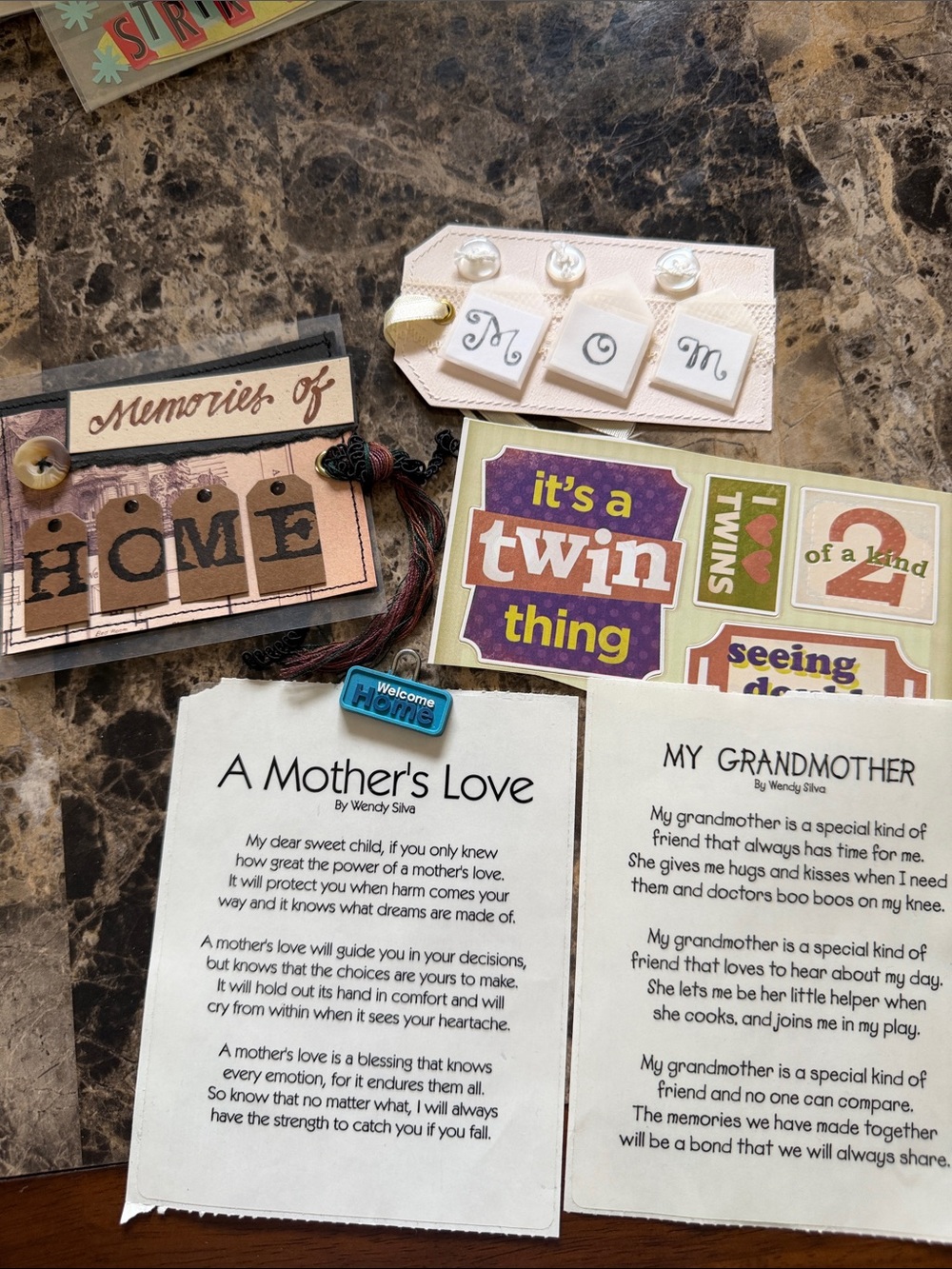 Misc Twin and Mother Scrapbooking Stickers